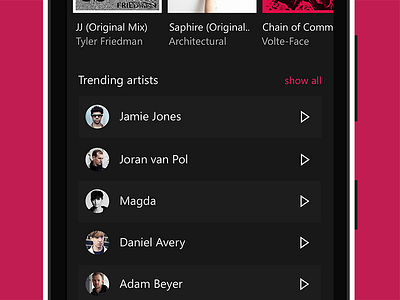 Trending artists lumia microsoft sleeve sleevemusic techno windows10 wp10