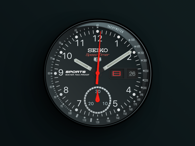 Seiko Speed Timer Watch chronograph clock dial seiko sketch speed tachometer vector watch watch face