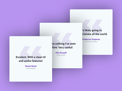 Review Cards card comment concept design job people quote rating review ui