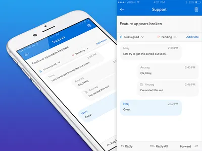 Discussion app discussion icon india ios mailbox saurabhj ui ux