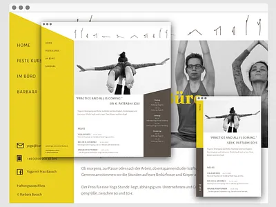 Yoga mit Frau Bausch interface mobile ui ux web design webdesign website wordpress