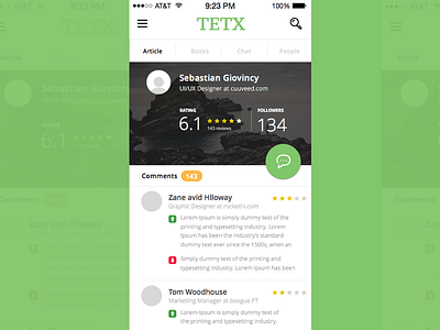 Tetx android apps design ios mobile ui ux