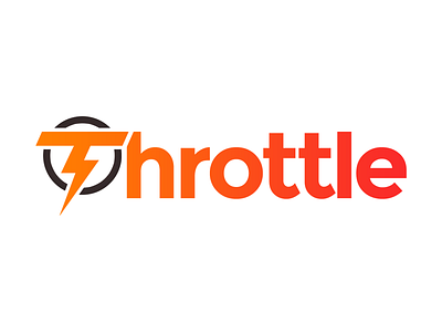 New Throttle Logo lightning logo orange red redesign
