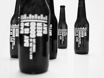 Bad day is a good beer day beer branding bw identity minimal