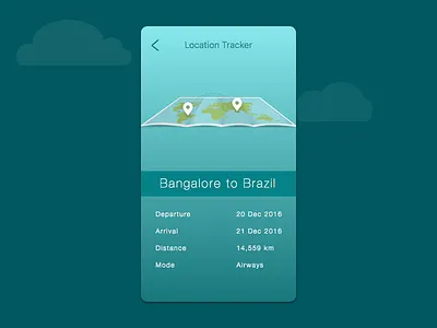 Daily UI 020 Location Tracker application creative design ios iphone location map minimal neat travel ui ux