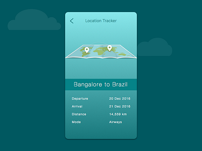 Daily UI 020 Location Tracker application creative design ios iphone location map minimal neat travel ui ux