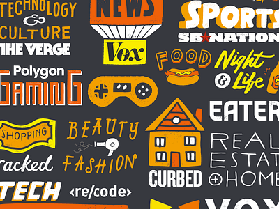 Vox Media Banner branding freelance illustration