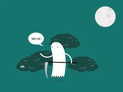 Little death 2d death design ghost little night vector