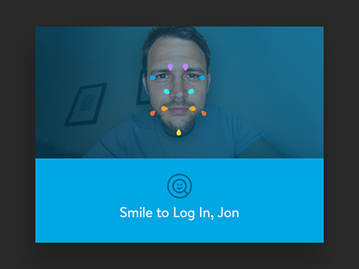 Face ID facial recognition log in smile ui