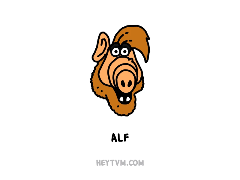 Alphamale alf animation gif heytvm illustration work of art