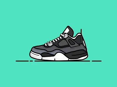 AJ4 ai shoes sketch