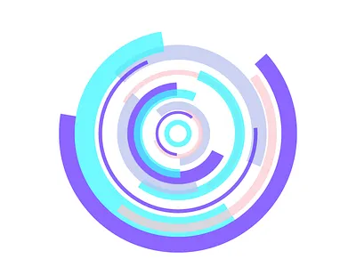 Focus color colourful design icon logo minimal radial round simple