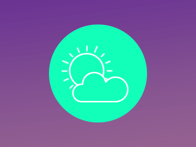 Day & Night animation icon line illustration