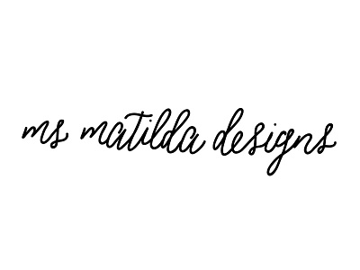 Ms Matilda Logo handlettering logo