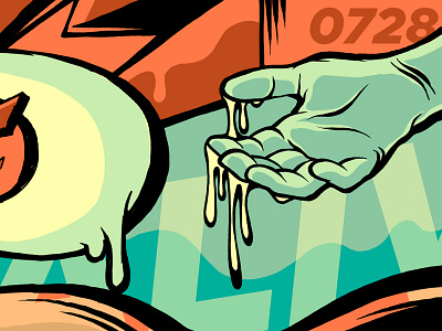 Alive Sketch drips hand illustration