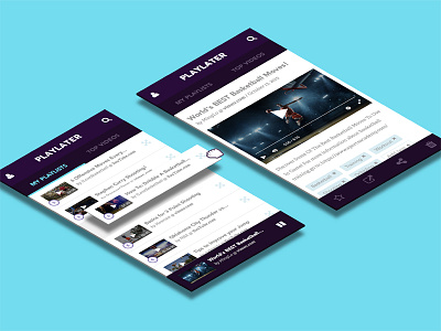 Playlater basketball drag drag and drop drop pause play playlist practice streaming ui ux video player
