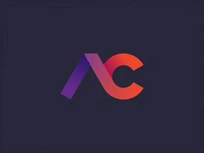 AC ac gradient logo simple