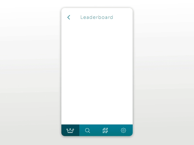 Leaderboard Animation 3d animation creative interaction leaderboard list mobile prototype swing