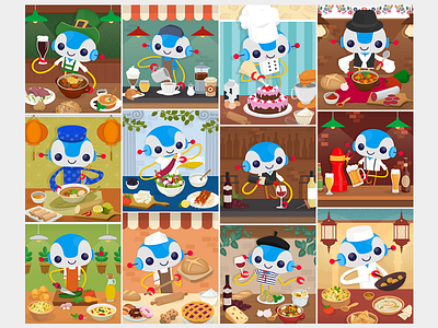 BliipBot Chef 1 character chef cook drink food restaurant robot