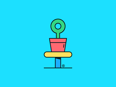 Plant84 color cool cute flower gravity happy illustration kikillo new plant