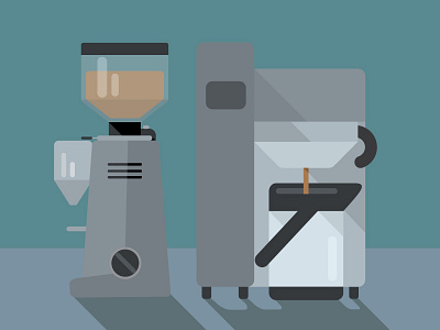 Grind & Brew branding handbook illustrator