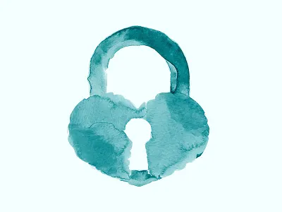 Lock Icon icon lock logo watercolor