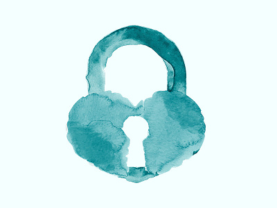 Lock Icon icon lock logo watercolor