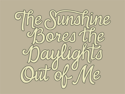 Sunshine adobe illustrator cursive handlettering illustrator lettering lyrics rolling stones script sunshine typography vector vector art