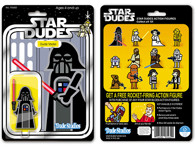 Star Dudes Cardback illustration starwars