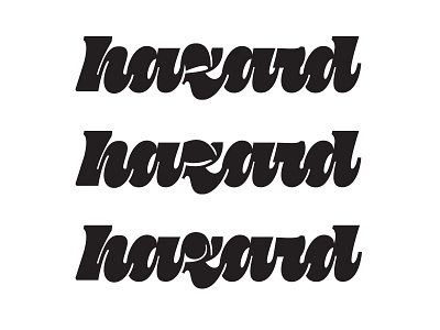 Hazardous Curves fat script font script work in progress