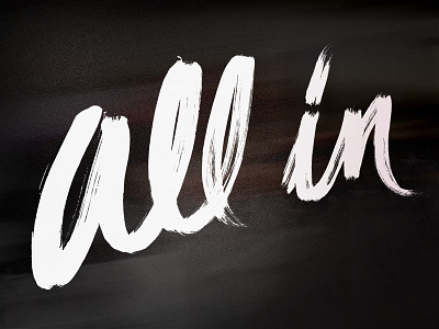 All In athletic brush energy lettering motion rough textured
