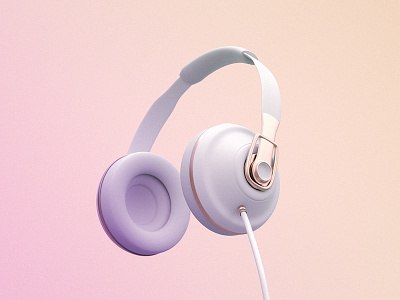 Headphones - Done 3d c4d cinema gold model render