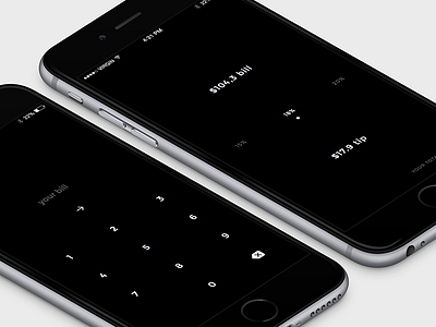Tip Calculator App app black calculator clean ios iphone iphone app minimal simple tips ui ux