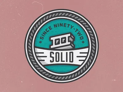 SOLID badge emblem icon logo mark rope tools typography work