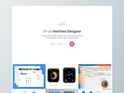 Portfolio Redesign designer interface minimal portfolio white