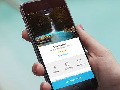 Location Details Screen app costa rica design details ios mobile tour tourism travel ui ux vacation