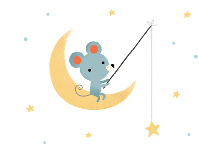 Baby Shower Invite baby shower cute greeting cards invitation moon mouse stars