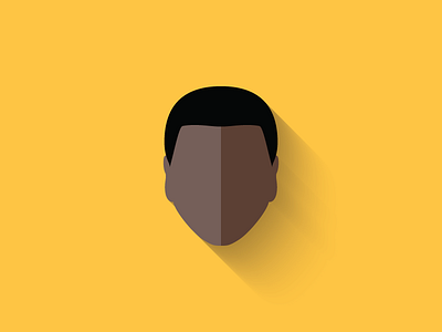 Finn Flat Design Icon character design finn flat design fn2187 force awakens icon icon design long shadow design star wars