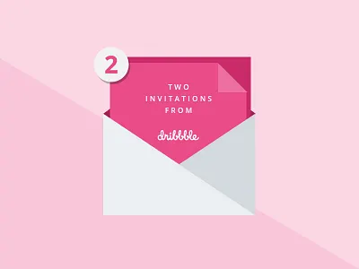 Dribble Invitations dribbble envelope invitation invite player two