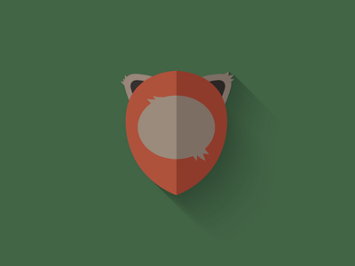 Ewok Flat Design Icon character design endor ewok flat design icon icon design long shadow design star wars