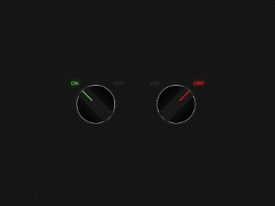 On/Off Switch 015 daily ui dark green off on red retro switch ui ui elements vintage