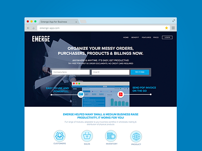 Emerge App website Redesign branding website