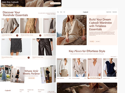 Capsole - Fashion Ecommerce Landing Page ecommerce fashion landing page ui ui design web design