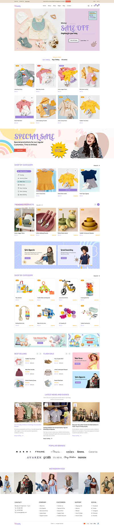 Baby Shop and Kids Store appdesign dashboardui design designsystem figma mobileui nteractiondesign prototype ui uidesign uiux userexperience userinterface ux uxdesign webdesign website wireframe