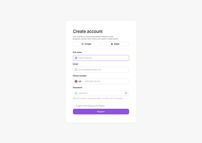 Smooth & Minimal Sign-Up UI app branding design graphic design typography ui