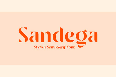 Sandega behancegraphic contemporary display distinctive elegant fashionable logotype magazine mixed packaging posters semi sans semi serif stencil stylish title font unique font