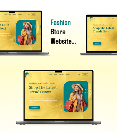 Fashion Store - E-Commerce Website Hero Section UI interaction design intern landing page ui uiux user experience user interface visual design web design website