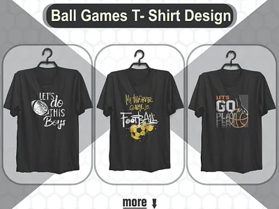 Hello! I'm joy. This is my new Ball Game t-shirt design project. 3d ball game branding business card flyer design graphic design illustration logo logo design poster design t shirt design