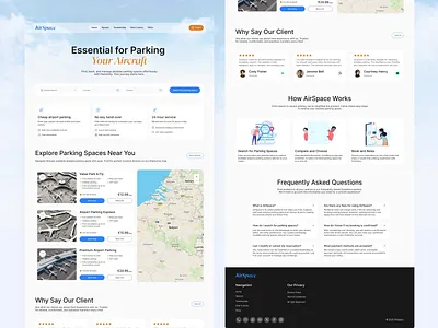 AirSpace Parking Website UIUX Design | Responsive | Animation animation design interface product service startup ui ux web