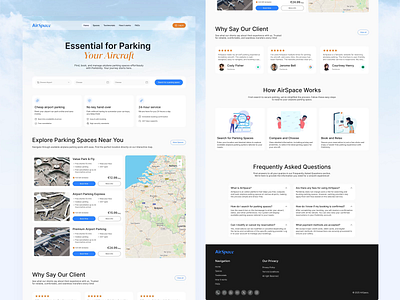 AirSpace Parking Website UIUX Design | Responsive | Animation animation design interface product service startup ui ux web